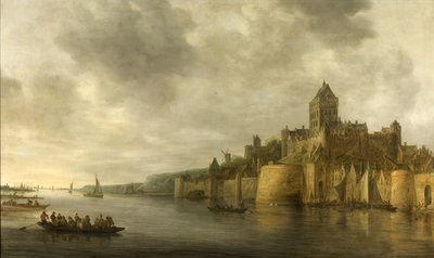 Veduta del Valkhof a Nijmegen da Jan Josephsz van Goyen
